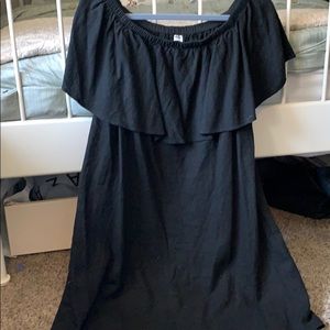 Strapless black dress